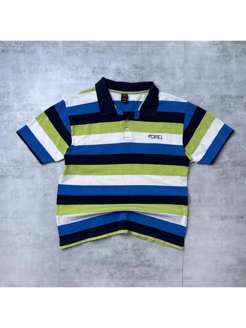Y2K Fubu 00s Striped Polo Vintage shirt